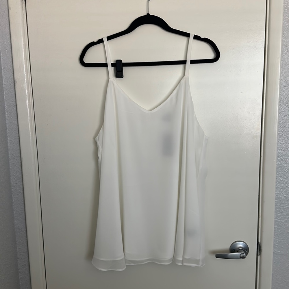 White Double Chiffon Cami